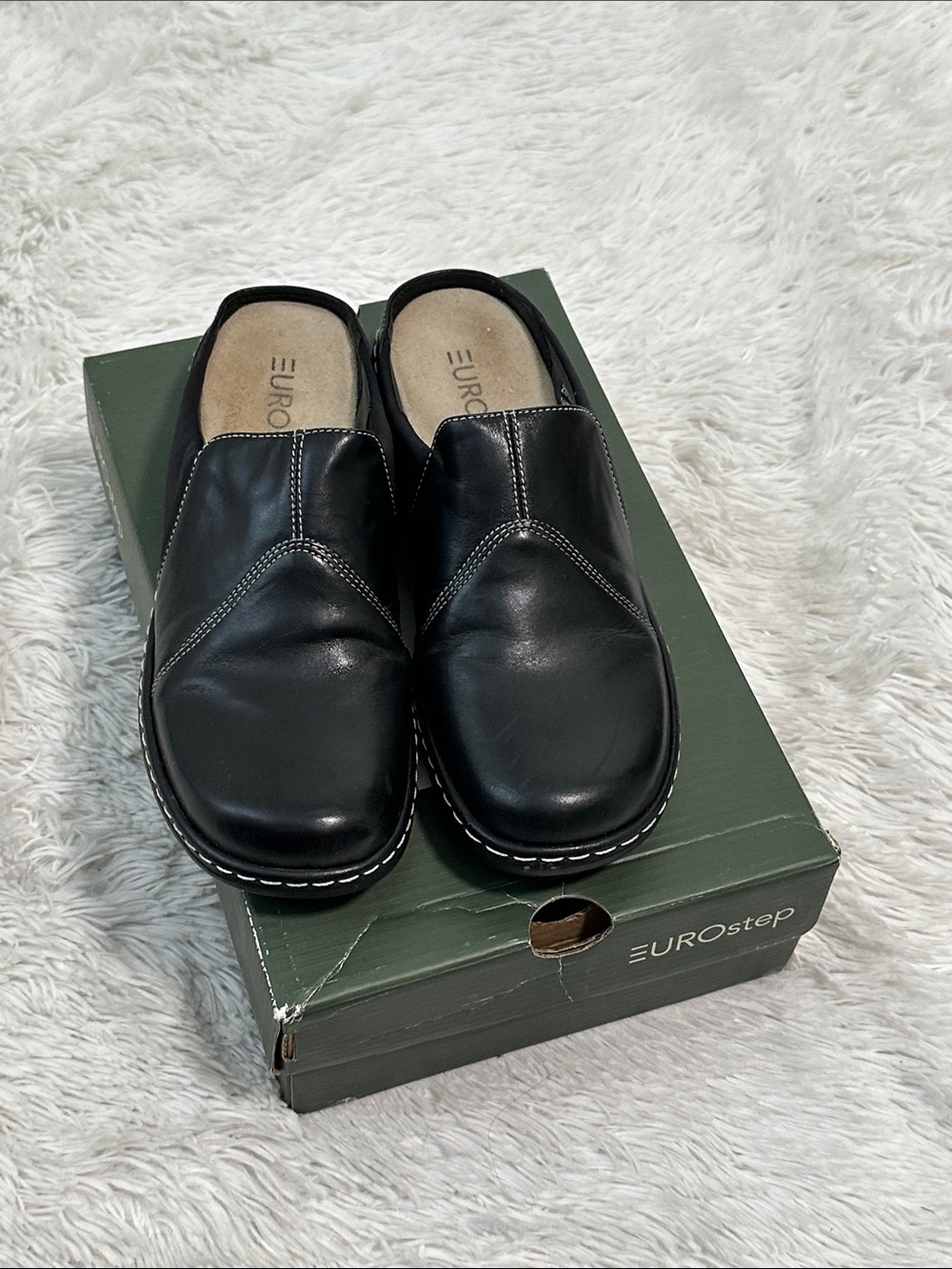 🥕 Eurostep Candida Leather Clog 7 Wide Width